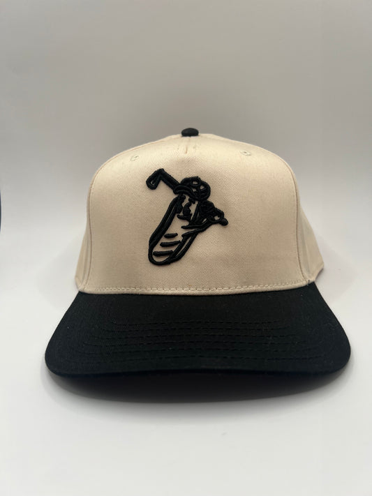 Dogs at the Turn 3D Logo Hat - Black/Natural