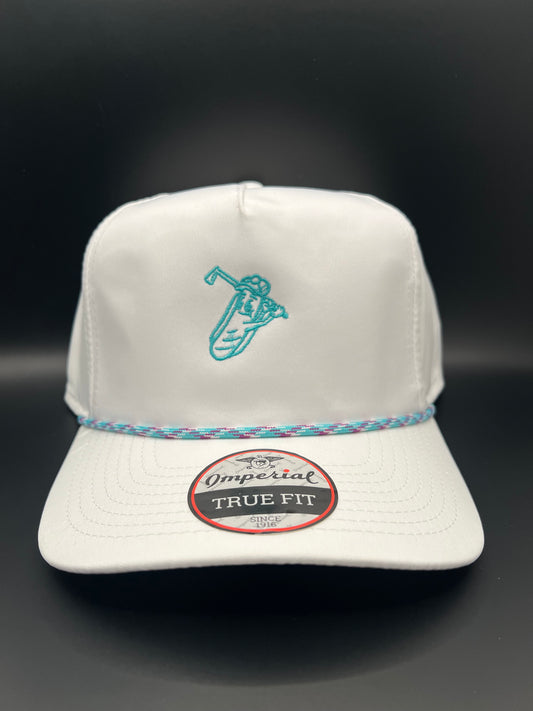 DATT “OG” Rope Hat - White/Teal & Purple Rope